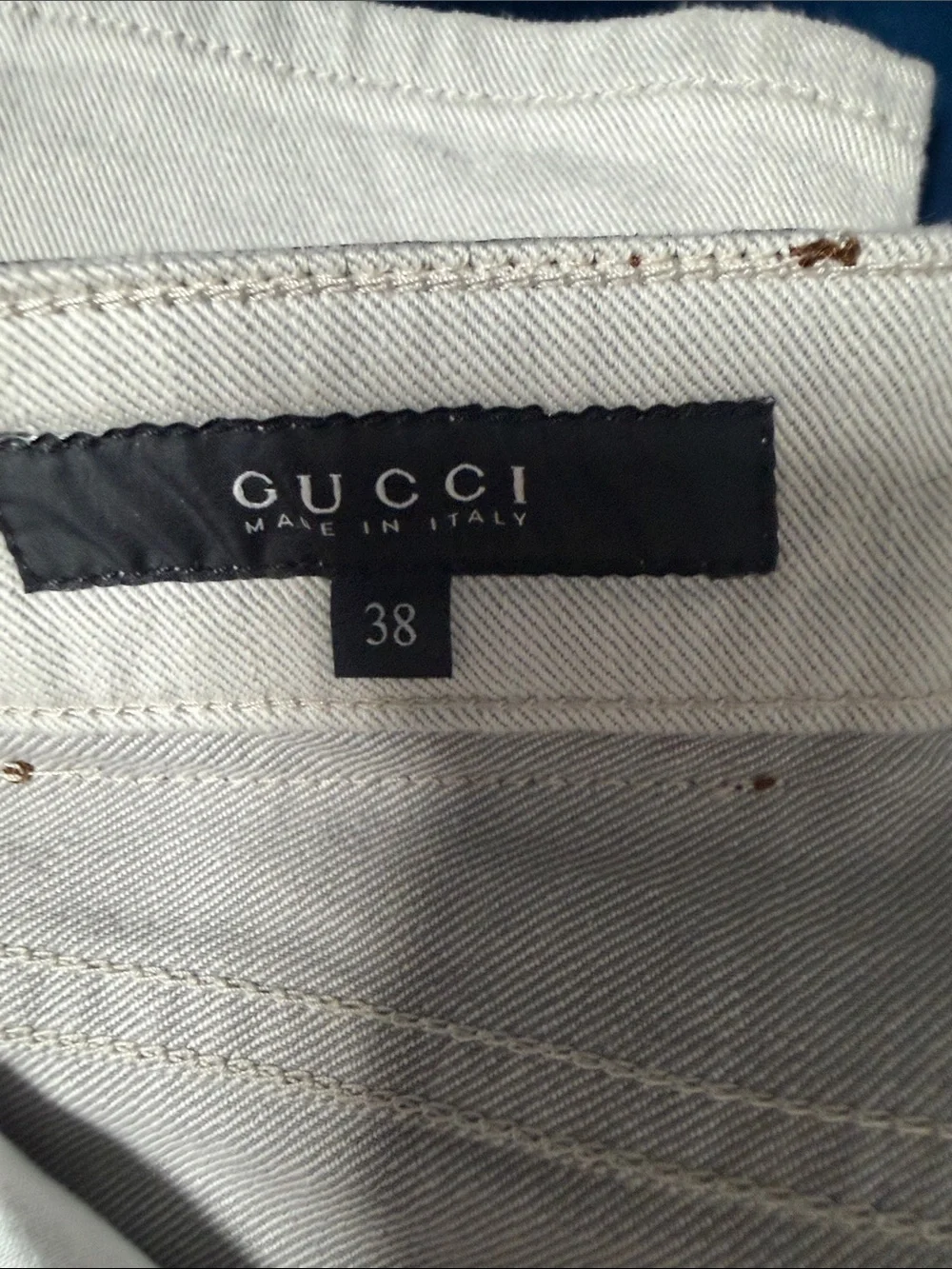 Gucci Woman Cream Slim Straight Jeans